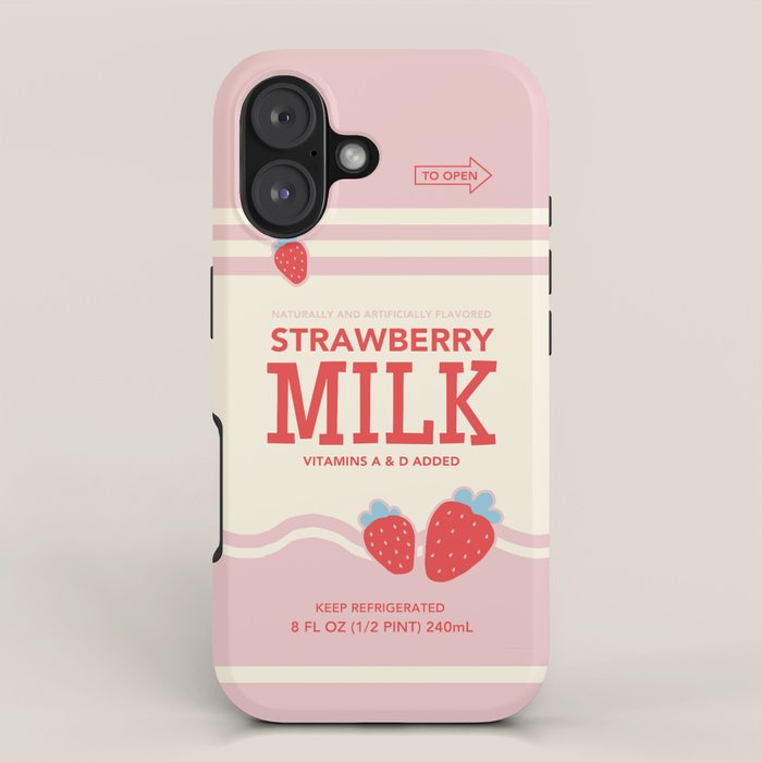 strawberry milk carton  iPhone Case Gallery Image 1