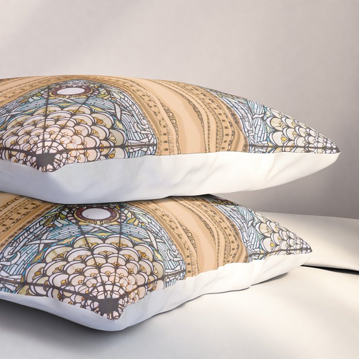 Teal x Gold X Washington DC architecture Pillow Sham Gallery Image 3
