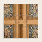Teal x Gold X Washington DC architecture Wood Wall Art Gallery Image 1