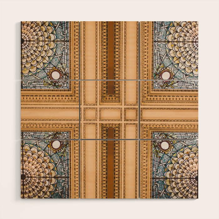 Teal x Gold X Washington DC architecture Wood Wall Art Gallery Image 1