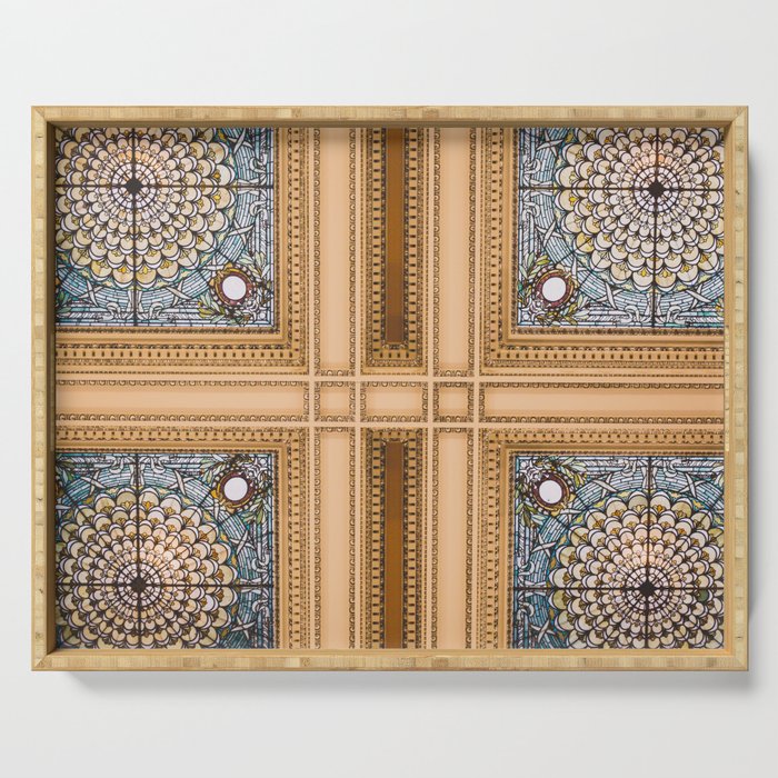 Teal x Gold X Washington DC architecture Serving Tray Gallery Image 1