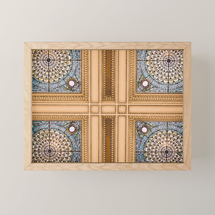 Teal x Gold X Washington DC architecture Mini Art Print Gallery Image 1