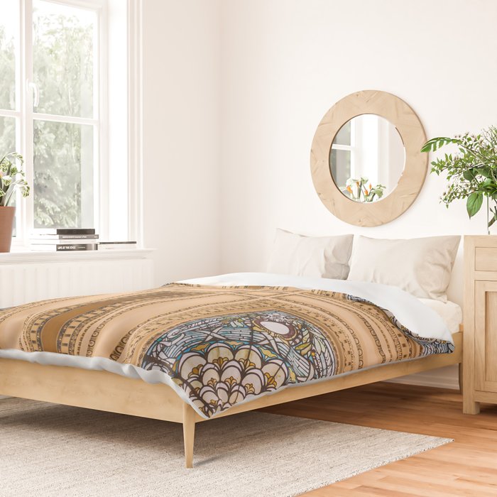 Teal x Gold X Washington DC architecture Duvet Cover Gallery Image 2