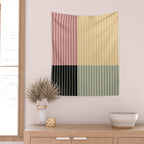 Color Block Line Abstract XII Wall Tapestry Gallery Image 2