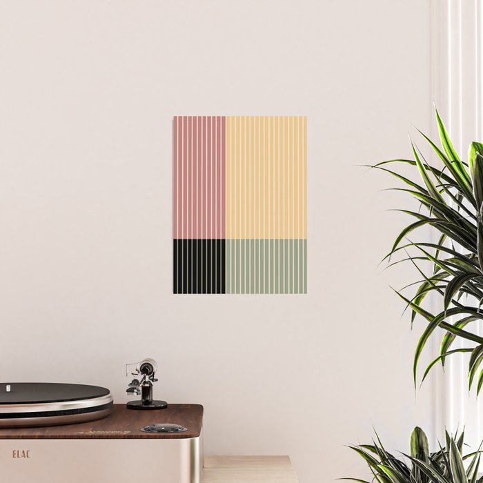 Color Block Line Abstract XII Poster Gallery Image 2