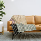 Color Block Line Abstract XII Throw Blanket Gallery Image 1