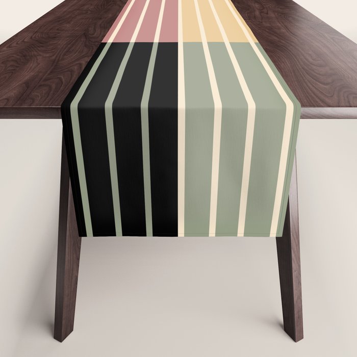Color Block Line Abstract XII Table Runner Gallery Image 1
