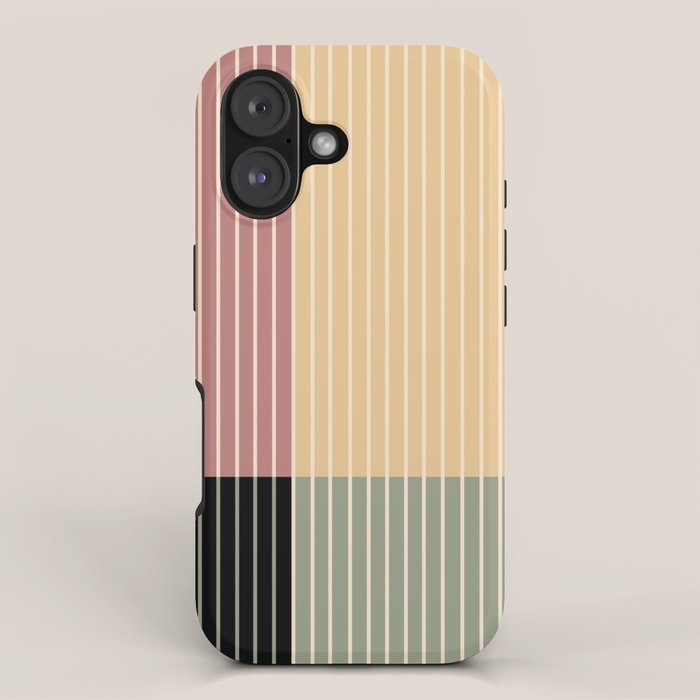 Color Block Line Abstract XII iPhone Case Gallery Image 1
