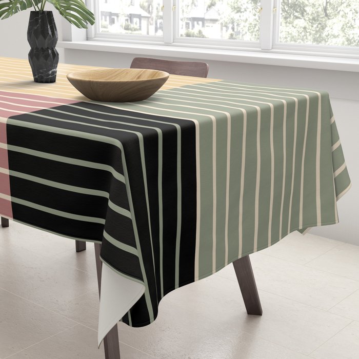 Color Block Line Abstract XII Tablecloth Gallery Image 3
