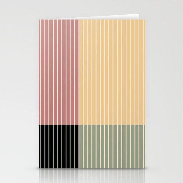 Color Block Line Abstract XII Stationery Card Gallery Image 2
