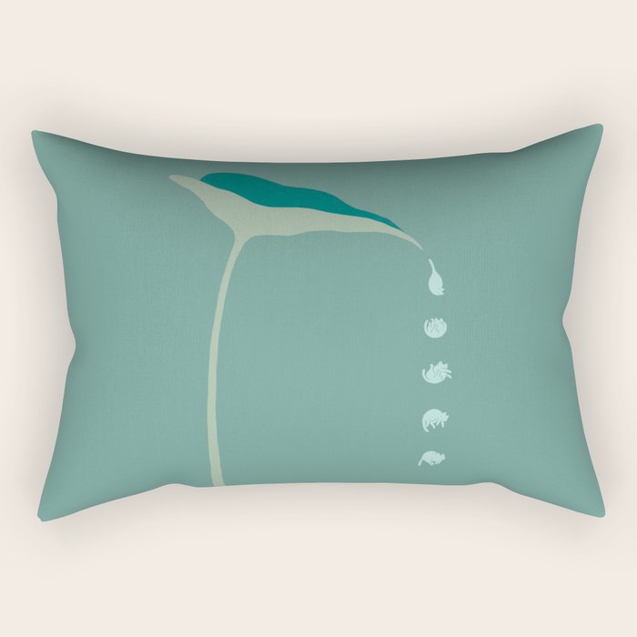 Cat and Plant 54 Rectangular Pillow Gallery Image 2