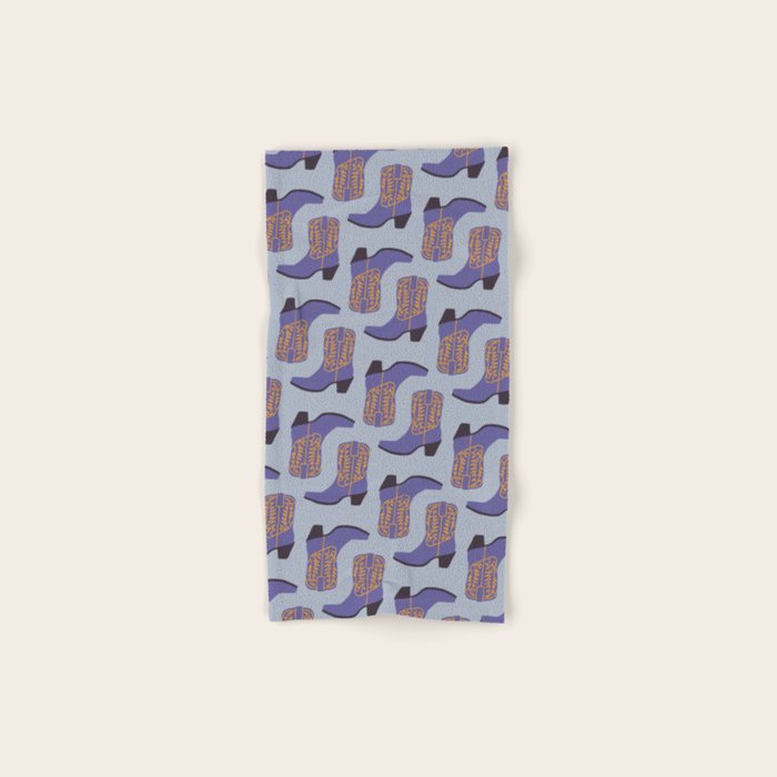 Purple Cowgirl Boot Bath Towel Gallery Image 1