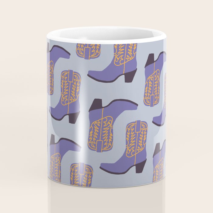 Purple Cowgirl Boot Coffee Mug Gallery Image 4