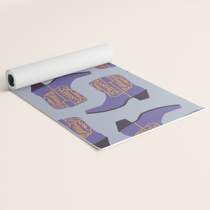 Purple Cowgirl Boot Yoga Mat Gallery Image 2
