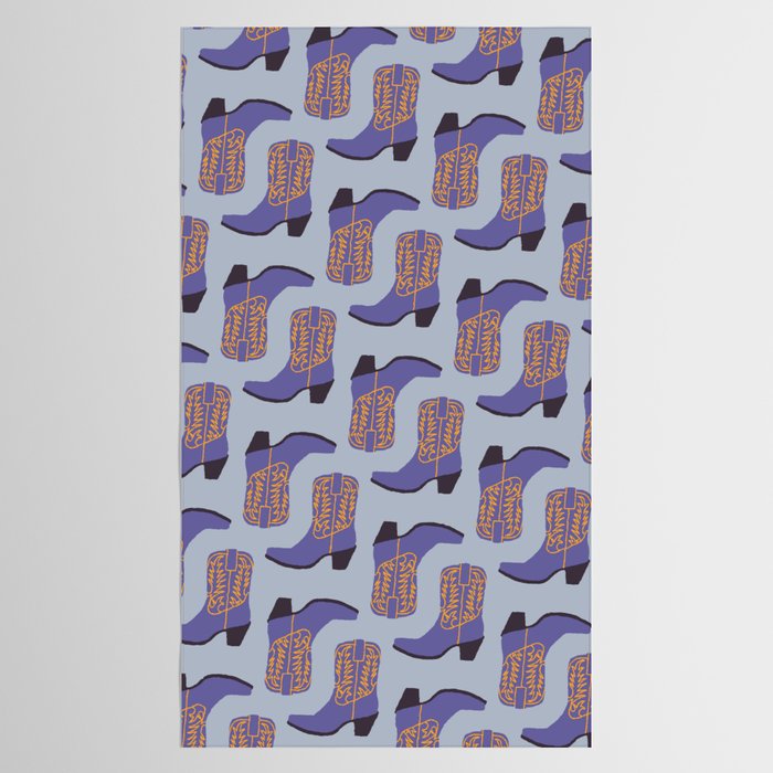 Purple Cowgirl Boot Tablecloth Gallery Image 2