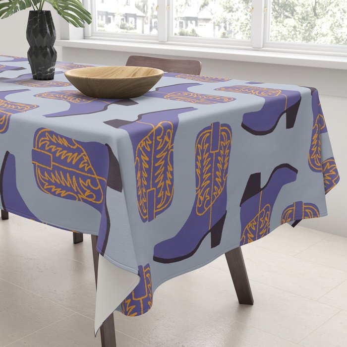 Purple Cowgirl Boot Tablecloth Gallery Image 3
