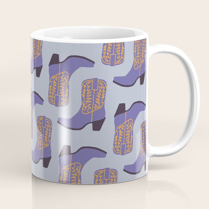 Purple Cowgirl Boot Coffee Mug Gallery Image 1