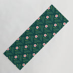 Hibiscus and Leaves Pattern Yoga Mat Gallery Image 1