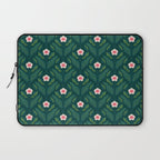 Hibiscus and Leaves Pattern Laptop Sleeve Gallery Image 1