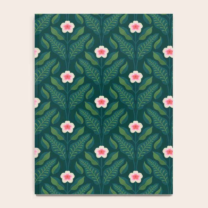 Hibiscus and Leaves Pattern Notebook Gallery Image 4
