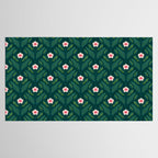 Hibiscus and Leaves Pattern Tablecloth Gallery Image 2