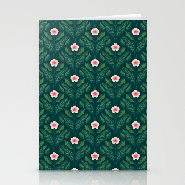 Hibiscus and Leaves Pattern Stationery Card Gallery Image 2