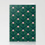 Hibiscus and Leaves Pattern Stationery Card Gallery Image 2