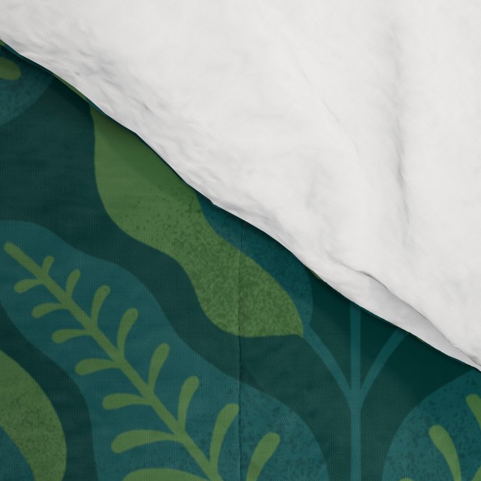 Hibiscus and Leaves Pattern Comforter Gallery Image 4