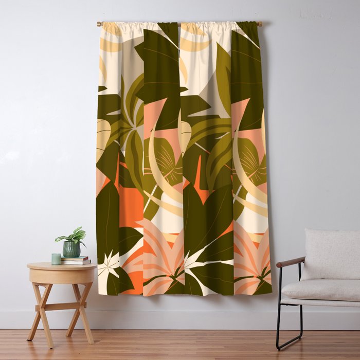 Jungle Abstract 22 Window Curtain Gallery Image 5