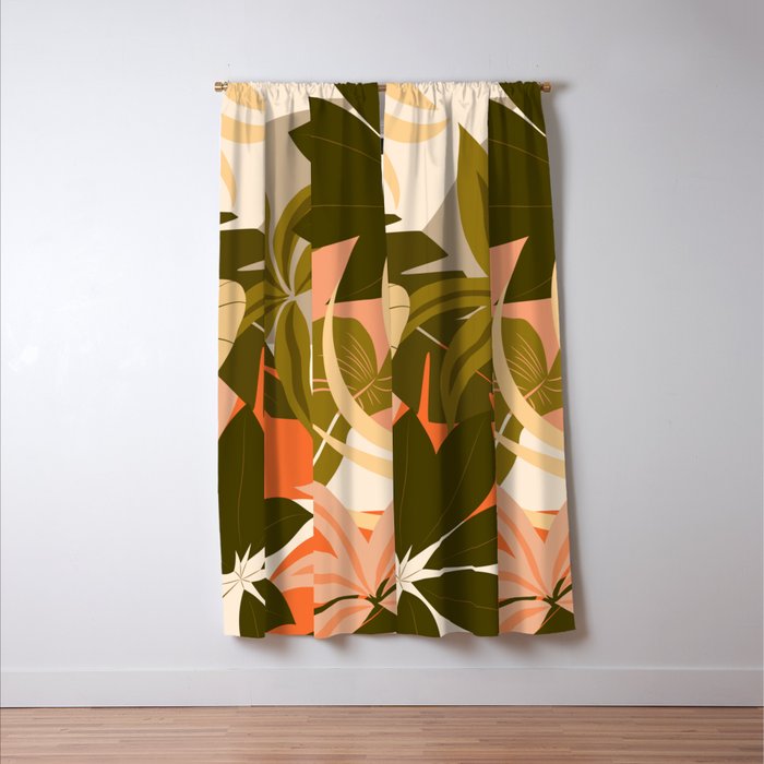 Jungle Abstract 22 Window Curtain Gallery Image 3