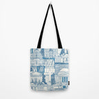 Washington DC toile blue Tote Bag Gallery Image 2