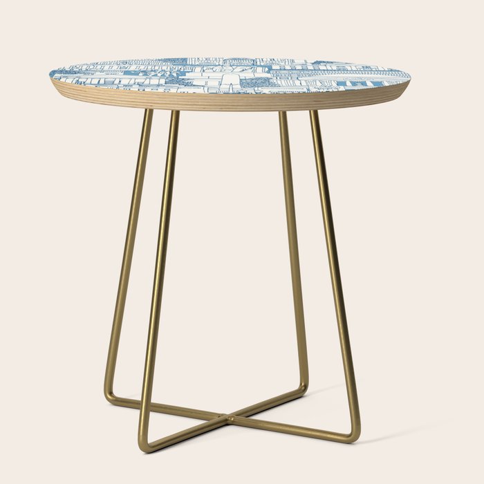 Washington DC toile blue Side Table Gallery Image 1