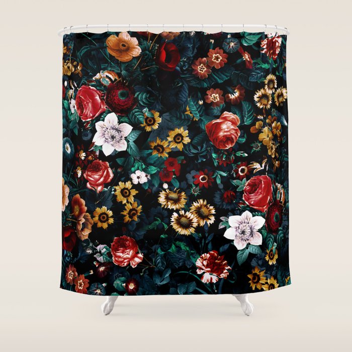 EXOTIC GARDEN - NIGHT VI Shower Curtain Gallery Image 1