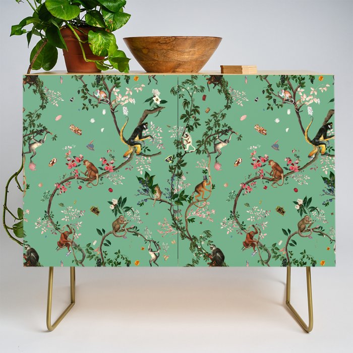Monkey World Green Credenza Gallery Image 1