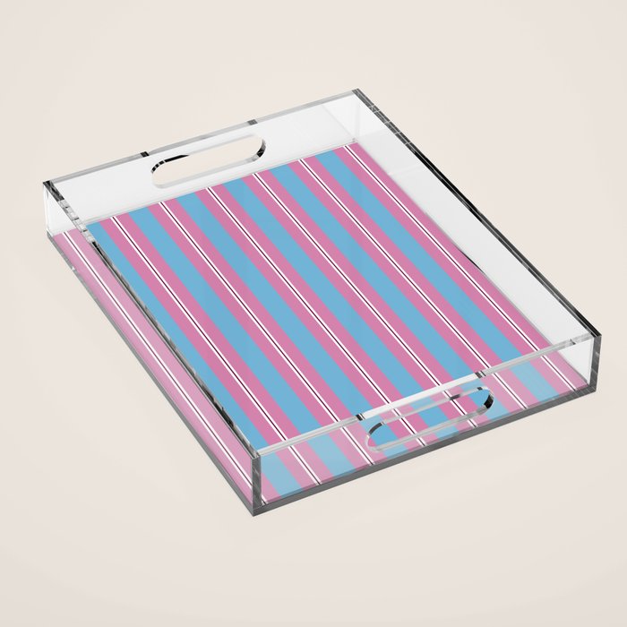 Bubblegum Stripes Acrylic Tray Gallery Image 1