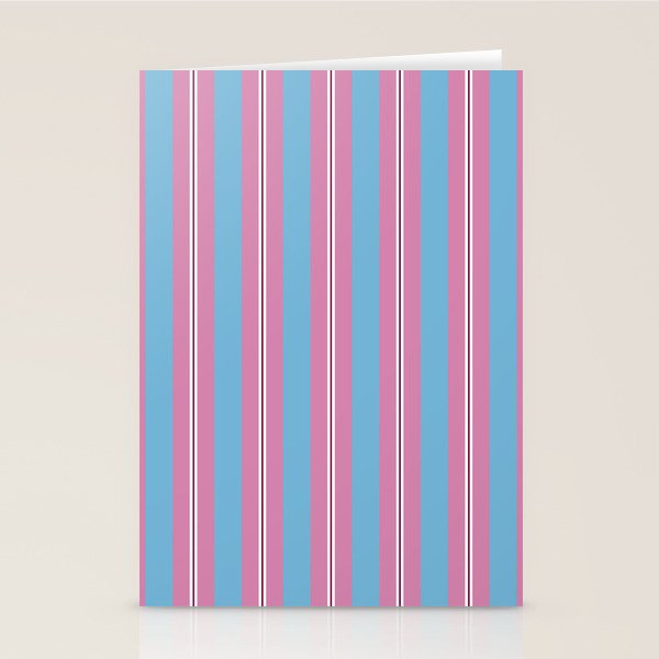 Bubblegum Stripes Stationery Card Gallery Image 1