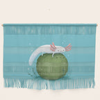 Axolotl on a Mossball Wall Hanging Gallery Image 1