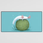 Axolotl on a Mossball Desk Mat Gallery Image 3