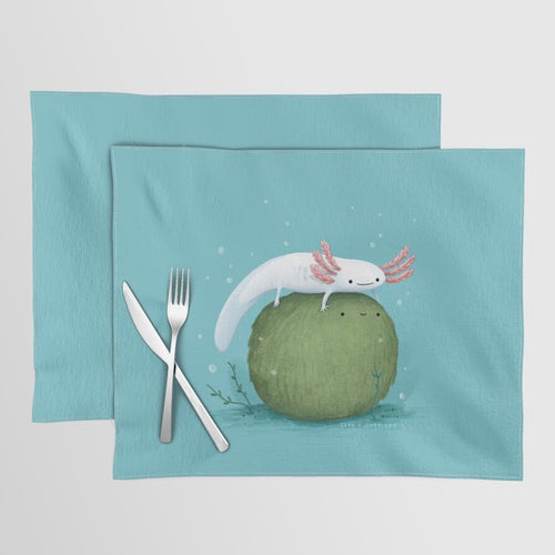 Axolotl On A Mossball Placemat Gallery Image 1