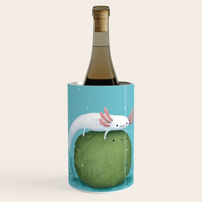 Axolotl on a Mossball Wine Chiller Gallery Image 1
