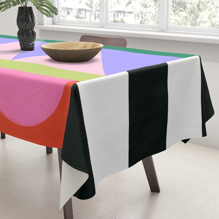 Folk Art Color Block  Tablecloth Gallery Image 3
