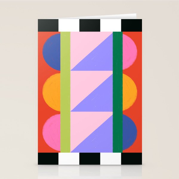 Folk Art Color Block  Stationery Card Gallery Image 2