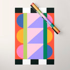 Folk Art Color Block  Wrapping Paper Gallery Image 1