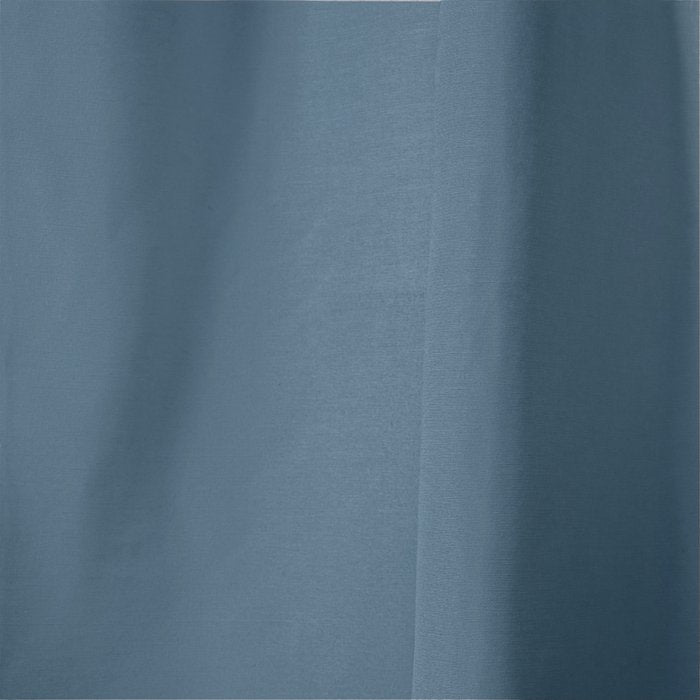 Zoe Dotted Smudge Stripes Minimalist Pattern in Aegean Blue and White Window Curtain Gallery Image 4