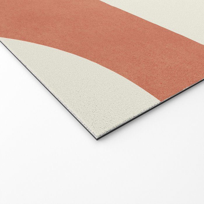 Abstract Lines Composition - Gold Orange Brown Welcome Mat Gallery Image 2