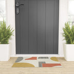 Abstract Lines Composition - Gold Orange Brown Welcome Mat Gallery Image 3