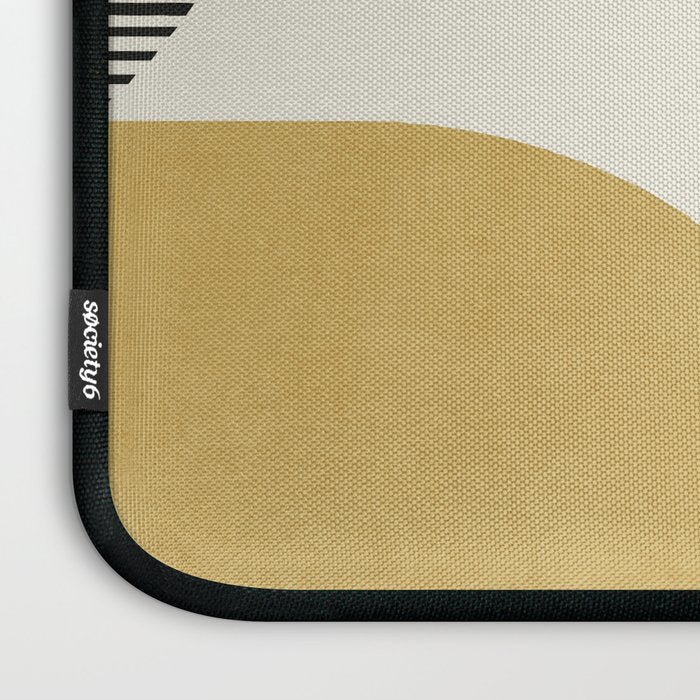 Abstract Lines Composition - Gold Orange Brown Laptop Sleeve Gallery Image 3