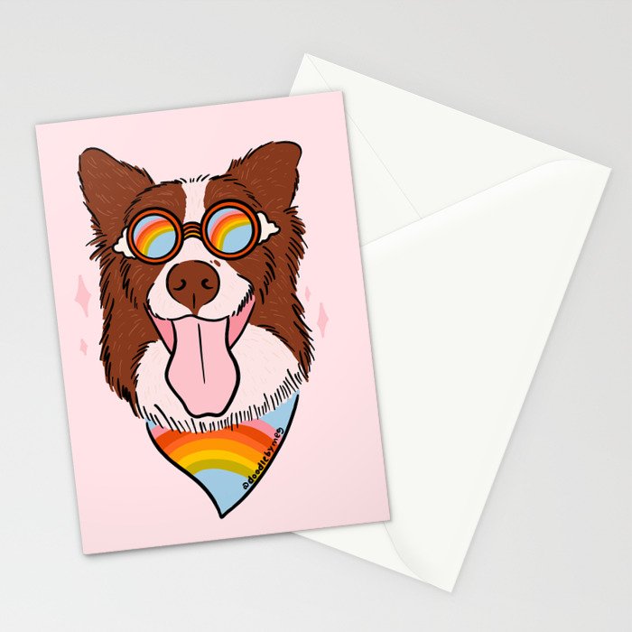 Rainbow Dog Stationery Card Gallery Image 2