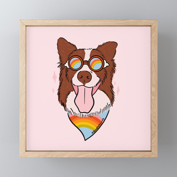 Rainbow Dog Mini Art Print Gallery Image 1