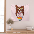 Rainbow Dog Wall Tapestry Gallery Image 2